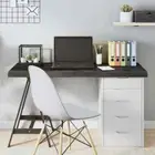 NNEVL Table Top Dark Grey 120x60x6 cm Treated Solid Wood Oak