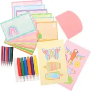 1 Set Rainbow Scratch Painting Scratching Painting Scratch Paint Art Scratch Painting Art Tool Scratch Bookmarks Creative Graffiti Drawing Project for Paper