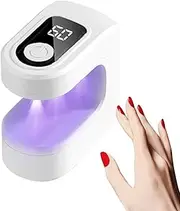 Setauoo Portable Gel Nail UV Light - USB Rechargeable Fingernail Lamp - Portable Nail Curing Light with 2 Timing Modes for Travel and Home Manicure Salon