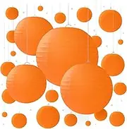 Orange Paper Lanterns - 25 Piece Set - Party Decorations for Birthdays, Weddings and Special Occasions by Avoseta