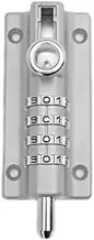 Combination Locking Bolt, Four-Digit Combination Latch Lock Combination Slide Locks Tamper Proof Slide Bolt Security Gate Lock for Door Window Garages(Silver)