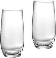 Elegant Highball Glasses 2pcs Versatile Drinking Glass for Juice Milk Coffee and Bubble Tea
