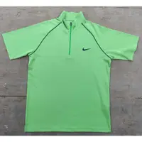 在飛比找蝦皮購物優惠-耐吉 Hijau 耐克高爾夫綠色半拉鍊球衣