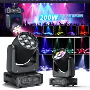 200W 7LED 3Prism 8Gobo Moving Head Stage Light RGBW DMX DJ Disco Party KTV Light