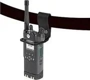 Rodrivan Leather Duty Belt Radio Holder Compatible with Motorola APX, EMTs – Motorola Radio Holster Suitable for Rescue Belt, Firefighter Gear – Firefighter Radio Strap and Holder Black