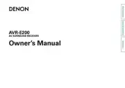 Denon AVR-E200 Receiver Amplifier Owners Manual