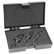 WEN DB238X 3-Piece Impact-Duty Titanium Step Drill Bit Set with #2, #3, and #8
