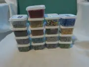 Glass Beads 6/0, 8/0 Seed Bead Assorted Colors Open Packages Lot of 17
