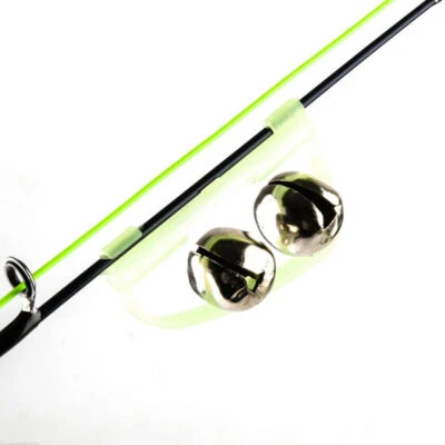10Pcs Noctilucent Night Glow Light Fishing Rod Tip Clip Twin Bell Bite Alarm A