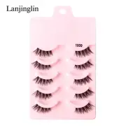 Half Eey Lashes 3/5/10 Pairs New Faux Mink Lashes Natural False Eyelashes Wispy