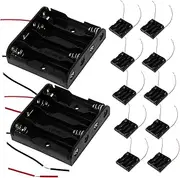 OSOLADY 12Pcs Scientific Plastic Battery Holder Case for DIY Electronic Projects Compact Design for Teaching Experiments and Model Making Durable and Convenient Switch Control