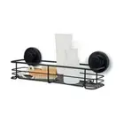 Black Suction Rectangular Caddy Shelf Organizer Rack Storage Holder Wall Mounted