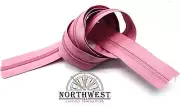 Genuine YKK Nylon Coil Zipper Tape # 8 1 yard & 1 nickel slider Rose Pink
