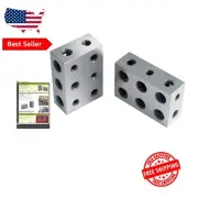 Versatile 1-2-3 Precision Block Set with 11 Tapped Holes for Easy Clamping