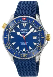 Gevril Men's 48803R Hudson Yards Diver Swiss Automatic SW200 Ceramic Bezel Watch