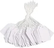 Price Tags with String Attached - 500 Pcs Marking Merchandise Strung Tag Writable Label Small Hang Tag for Pricing Jewelry Clothing, Sale Tags, Paper Tags for Retail (45 x 28 mm)