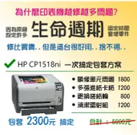 在飛比找Yahoo!奇摩拍賣優惠-≦中部聯盟≧專業維修~HP CP1518NI 原廠生命週期