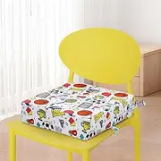 FwQoFvk Toddler Booster Seat for Dining Table Soft Booster Seat Pad Portable High Density Foam Stronger Support Booster Chair Cushion with Adjustable Strap for Dining Table(White)