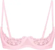 [GRRKDFQ] Women's Lingerie Lace Half Cup Bra Open Bra