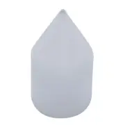 1 1/8" x 2 13/16" Chrome Plastic Spike Nut Cover w/o Flange - Push-On (10 Pack)