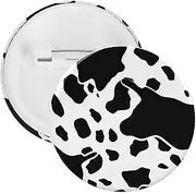 [YTLKGFP] Buttons Badge 5 Pcs Black And White Cow Print Printed Button Pins Decorations Tinplate Round Badge for Clothes Bags Hats Jeans And More, 2.3 inch, plastic tinplate, no gemstone