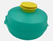 Tupperware Sandwich Bagel Round Keeper & Smidget for Mayo Cream Cheese Teal New