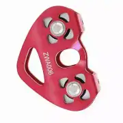 (Red)30KN Dual Pulley Zip Line Rescue Cable Trolley Outdoor Rock Climbing N EJ