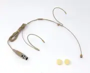 Beige Headset Microphone for AKG Samson Wireless Mic System w/ mini XLR 3 pin