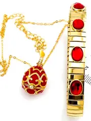 Faberge Jewelry Faberge Egg Fabergé egg Pendant 40th Anniversary Gift for wife