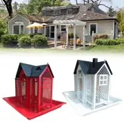 Sturdy Outdoor Bird Feeder in Charming House Shape with Large Capacity