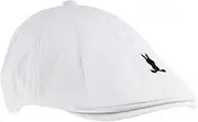 [TOVINANNA] Striated Beret Hat for Stylish Rabbit Design Comfortable and Skin Friendly for Daily Wear and Seasonal Occasions for Boys White