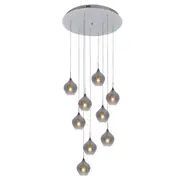 Harper LED 9L Void Glass Pendant Lights Smoke | Marden Designer