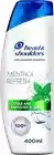 Head & Shoulders Anti-Dandruff Shampoo with Mint 400ml for Fresh Clean