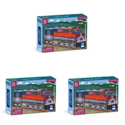 3x 48pc Mudpuppy Kids/Children Mini Jigsaw Puzzle Toy 20x14cm Freight Train 4+