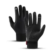 Winter Outdoors Sports Gloves for Women and Men Touch Screen Waterprood Windproof Warm Simier Gloves black_XL