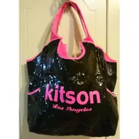 在飛比找蝦皮購物優惠-Kitson螢光粉亮片托特包 肩被包 媽媽包 大容量