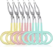 Maitys 6 Pcs Stainless Steel Eyebrow Scissors Tweezers,Scissors Handle Shaped...
