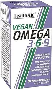 HealthAid Vegan Omega 3-6-9 Capsules - (Pack of 60 Capsules)
