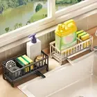 Kitchen Sponge Holder with Compartment Stainless Steel Kitchen Sink Caddy DQ