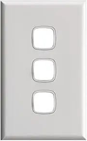 HPM Excel 3 Gang Coverplate, Matt White