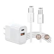 Sansai IPH-0933CC 20W 1.2 m USB-C to USB-C Cable Fast Charger Kit White