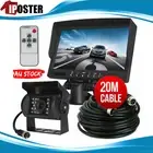 20m 4Pin 7" Monitor Heavy Duty Truck Reversing Kit+IR CCD Reverse Camera 12-24v