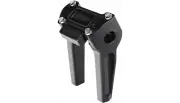 Thrashin' OG Risers 6" Black Gauge Cut Pair Top Clamp 1" Harley Softail 18-21