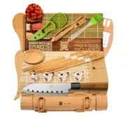 Alas Complete 20 Piece Sushi Making Set - Kit for Beginners & Pros with Knife...