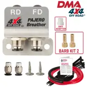 DMA Diff Breather Kit 2 Port Universal Mitsubishi Pajero Nm Np Ns Nt Nx Awd 902-Gr8