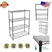 350 lbs Capacity Adjustable 4-Shelf Steel Organizer Rack for Garage & Kitchen