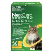 NexGard SPECTRA Spot-On for Cats 2.5-7.5kg 6pk