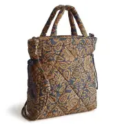 Vera Bradley Featherweight Mini Original Tote Lotus Montage Roasted Pecan