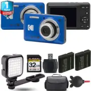Kodak PIXPRO FZ55 Digital Camera (Blue) + Extra Battery + LED +1 Yr Warranty