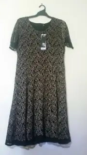 Elegant Size 16 Taking Shape Lady Love Lace Dress Rrp $189.95 Lined Zip